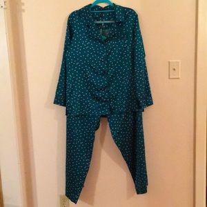 Soma Satin Pajama Top and Bottoms